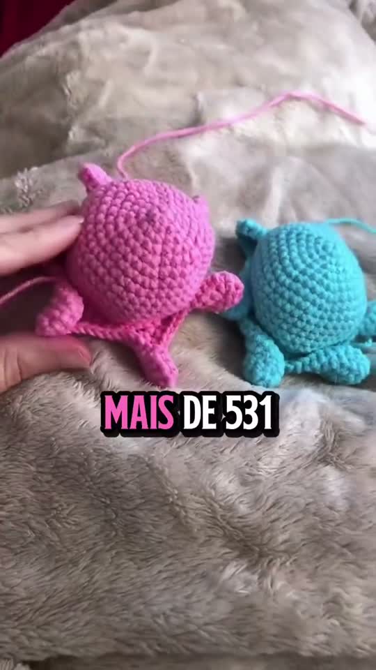Amigurumis de crochê feitos com as receitas